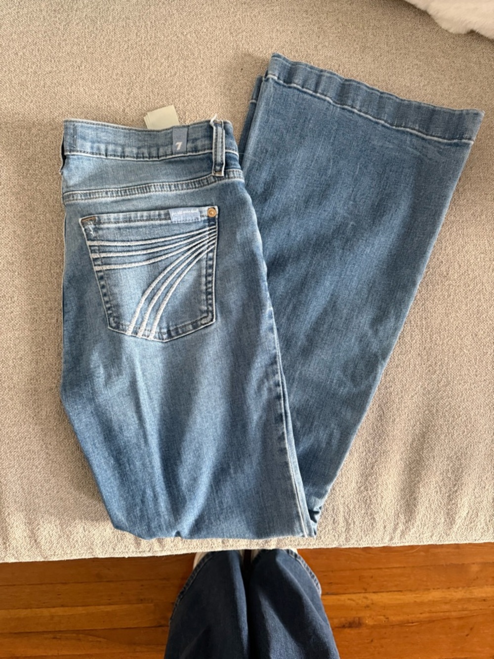 7 For All Mankind Light Blue Flare Jeans